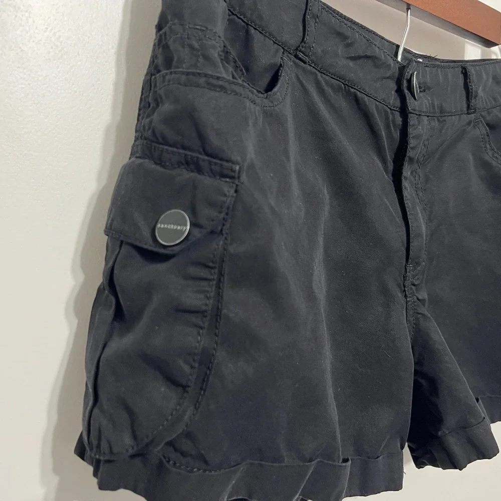 Sanctuary Womens Y2K Cargo‎ Shorts Size 27 Black Utility Pockets Mini Gorpcore